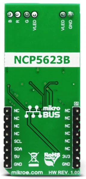 Mikroelektronika MIKROE-3078 NCP5623B RGB Driver Click LED Driver