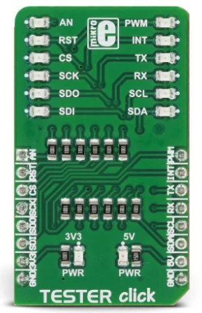 Mikroelektronika MIKROE-3083 Tester Click Board mikroBUS Diagnostic Tool