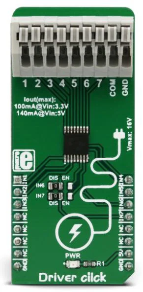 Mikroelektronika MIKROE-3109 DRV777 Motor & Relay Driver Click Board with Inductive Kickback Protect