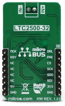 Mikroelektronika MIKROE-3115 LTC2500-32 ADC 7 Click 32-bit Oversampling SAR ADC