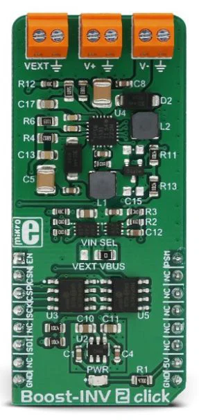 Mikroelektronika MIKROE-3123 TPS65131 Boost-INV 2 Click DC-DC Converter