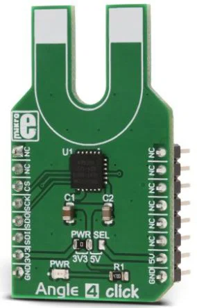 Mikroelektronika MIKROE-3130 Angle 4 Click Angular Magnetic Rotary Sensor SPI