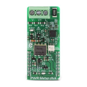 Mikroelektronika MIKROE-3169 PWR Meter Click Power Monitoring IC MCP39F511A UART