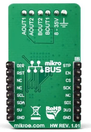 Mikroelektronika MIKROE-3214 DRV8886 Driver Motore Passo-Passo Bipolare con Rilevamento di Corrente