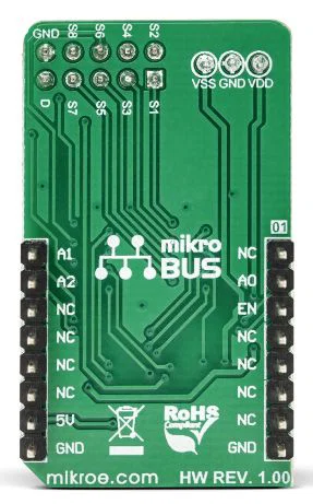 Mikroelektronika MIKROE-3245 MUX508 IC di Multiplexing Analogico Preciso GPIO 5V