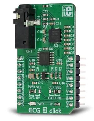 Mikroelektronika MIKROE-3273 Scheda Click SPI Biomedica ECG Monitoraggio Frequenza Cardiaca