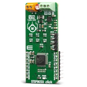 Mikroelektronika MIKROE-3546 STSPIN233 Driver Motore DC Spazzolato a Bassa Tensione, UART, GPIO, 3.3