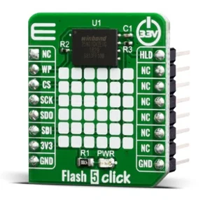 Mikroelektronika MIKROE-3780 Winbond W25N01GVZEIG/IT Memoria Flash NAND SLC Seriale da 1G-bit