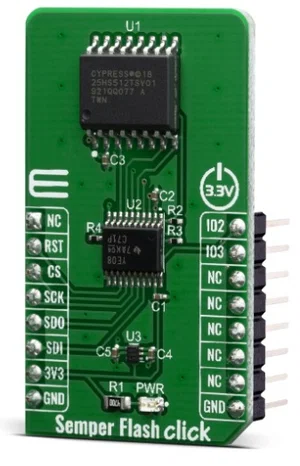 MikroElektronika MIKROE-3823 Semper Flash Click Memoria Flash NOR SPI