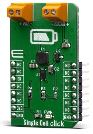 MIKROE-3844 Single Cell Click Board - Modulo Regolatore Boost Sincrono & LDO