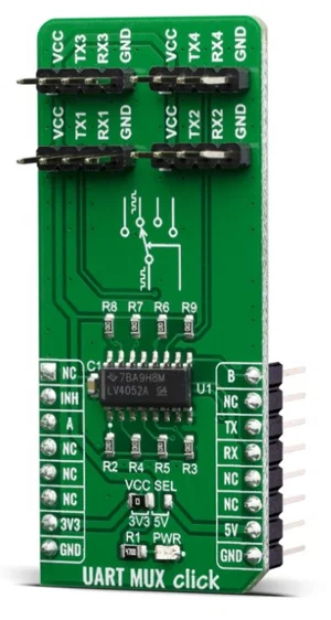 Mikroelektronika MIKROE-3878 SN74LV4052A Multiplexer e Demultiplexer Analogico Duale a 4 Canali, GPI