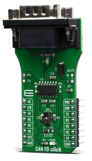 MIKROE-3933 CAN FD Click - Transceiver di Rete CAN ad Alta Velocità Infineon TLE9252V