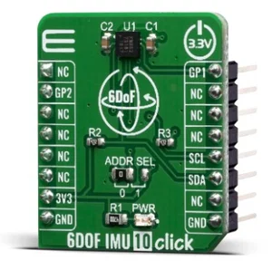 MIKROE-3934 6DOF IMU 10 Click - Sensore Inerziale a 6 Gradi di Libertà Kionix KMX62
