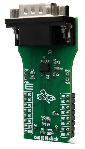 MIKROE-3992 CAN FD 3 Click Board - Transceiver HS CAN TLE9251V, 5 Mbit/s, UART, mikroBUS
