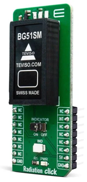 MikroE MIKROE-4036 BG51 Radiation Click Board - Rilevatore di Radiazioni Beta, Gamma e Raggi X