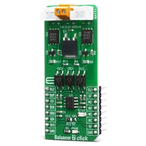 MIKROE-4058 Microchip Balancer 2 Click, Caricabatterie Li-Ion a 2 Celle, Protezione Sovratensione, S