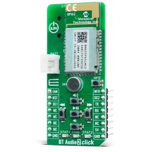 MIKROE-4117 Microchip BM62 Modulo Stream Audio Bluetooth 5.0 Dual-Mode, UART