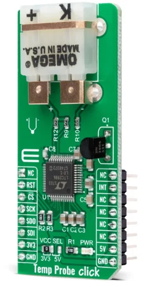 MIKROE-4301 Temp Probe Click Board - LTC2986 Monitoraggio Temperatura Termocoppia