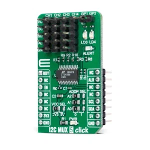 MIKROE-4453 I2C MUX 5 Click Board con Multiplexer I2C/SMBus a 4 Canali Analog Devices LTC4306