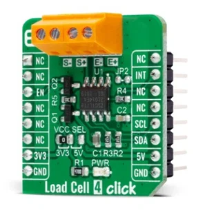 MIKROE-4458 Load Cell 4 Click Board con Condizionatore di Segnale Sensore Renesas ZSC31014