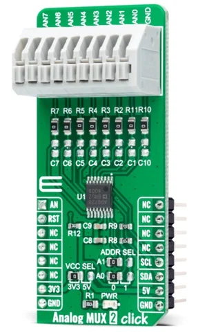 MIKROE-4468 Analog MUX 2 Click Board - Switch Matrice Analogico CMOS a 8 Canali