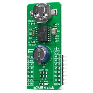 Mikroelektronika MIKROE-4497 nvSRAM 3 Click Board CY14B101I Memoria Non Volatile da 1-Mbit