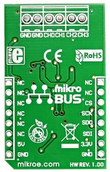 Mikroelektronika MIKROE-922 ADC Click Board MCP3204 Convertitore Analogico-Digitale a 12 bit