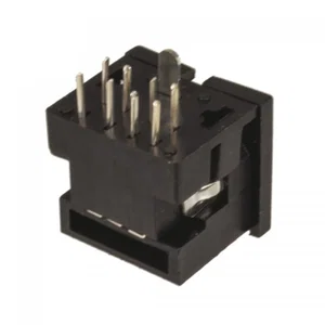 Mini DIN 8-pins Printplaatbus, 90° THT