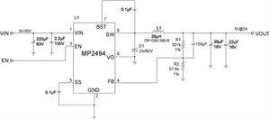 Monolithic Power Systems MP2494DS-LF-P Synchronous Buck DC-DC Converter IC