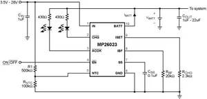 Monolithic Power Systems MP26023DQ-LF-P 28V 1A Linear Li-ion Battery Charger with Higher Trickle Cha