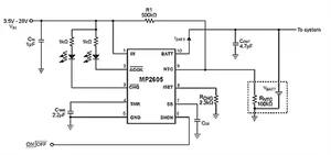 Monolithic Power Systems MP2605DQ-LF-P 28V 1A Linear Single Cell Li-Ion Charger QFN-3x3