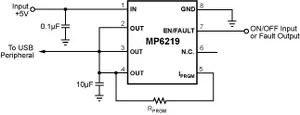 Monolithic Power Systems MP6219DN-LF-P USB Power Distribution Switch IC