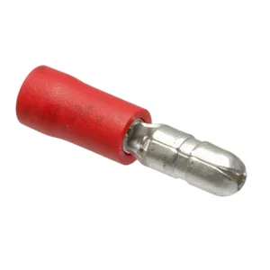 KST Geïsoleerde Cilindrische Mannelijke Kabelschoen, Rood Vinyl, D=4, AWG 22-16