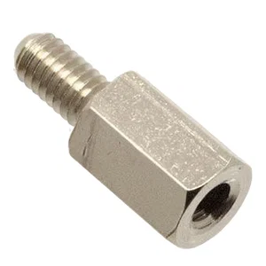 Metal Spacer M4x10mm+8mm, External/Internal Thread, Surface Treated