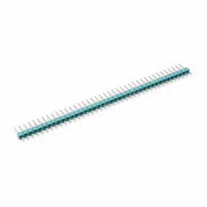 Pin Header, Recht, Breekbaar, 40-pins, 2.54mm, Groen, THT, Verguld