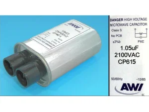 Condensateur Haute Tension 1.05uF 2100VAC, Connexion à Cosse de 4.8mm