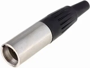 Ninigi MXLR-3W Mini XLR 3-polige Mannelijke Vrijhangende Stekker, Recht, Soldeeraansluiting
