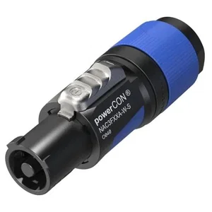 Connecteur Neutrik NAC3FXXA-W-S powerCON, 3 Pôles, 16A, 250VAC, Montage sur Câble, Bleu, Insert V-0,