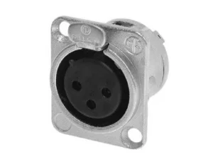 Neutrik NC3FDL1 XLR 3-polige Vrouwelijke Chassisdeel, Paneelmontage, Soldeeraansluitingen