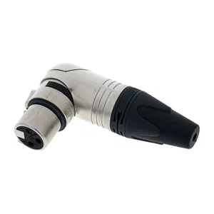 Neutrik NC3FRX XLR 3-polige Vrouwelijke Connector, Kabelmontage, 90°, Metalen Behuizing, Brons/Zilve