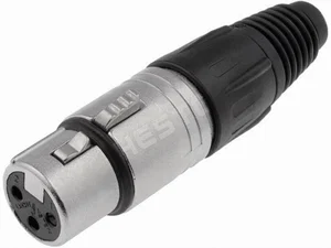 Neutrik NC3FX XLR 3-polige Vrouwelijke Kabelconnector, Nikkel, IP40, 16A