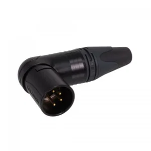 Neutrik NC4MRX-B XLR Mannelijke Connector, 4-Polig, Kabelmontage, 90°, Zwart