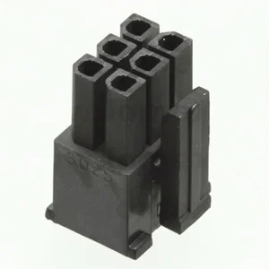 Gold Star NCHD300-06F Micro Fit Voedingsconnector 3.00mm 6-pins Vrouwelijke Behuizing Zwart