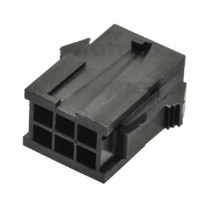 Gold Star NCHD300-06M Micro Fit Voedingsconnector 3.00mm 6-pins Mannelijke Behuizing Zwart