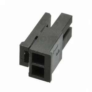 Gold Star Micro-Fit 3.00mm 2-pins Vrouwelijke Enkelrijige Voedingsconnectorbehuizing, Zwart