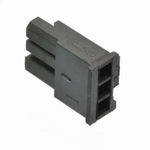 Gold Star Micro-Fit 3.00mm 3-pins Vrouwelijke Enkelrijige Voedingsconnectorbehuizing, Zwart