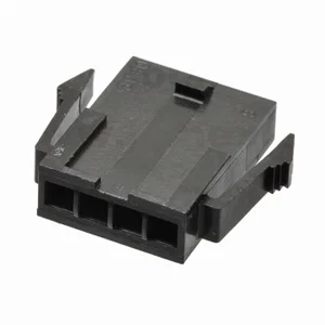 Gold Star Micro-Fit 3.00mm 4-pins Mannelijke Enkelrijige Voedingsconnectorbehuizing, Zwart