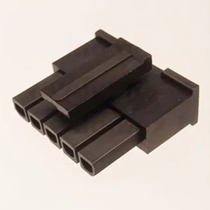 Gold Star Micro-Fit 3.00mm 5-pins Vrouwelijke Enkelrijige Voedingsconnectorbehuizing, Zwart