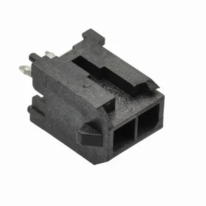 Gold Star Micro-Fit 3.00mm 2-pins Mannelijke Dubbelrijige Voedingsconnector, 180° Soldeer