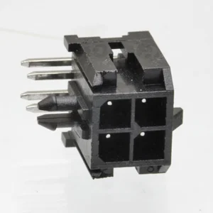 Gold Star NCWD300-04R Micro-Fit Voedingsconnector, 3.00mm Pitch, 4-Pins Mannelijk, 90 Graden, Soldee